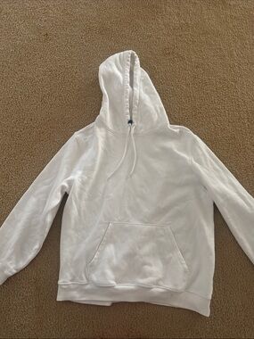 Divided White Men's Hooded Pullover Sweatshirt